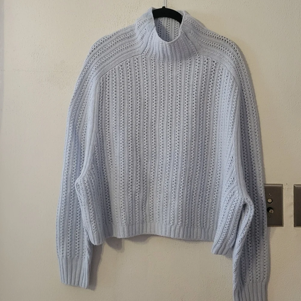 Madewell Pointelle-Stitch Mockneck Sweater - Heather Pale Dawn - Picture 7 of 14